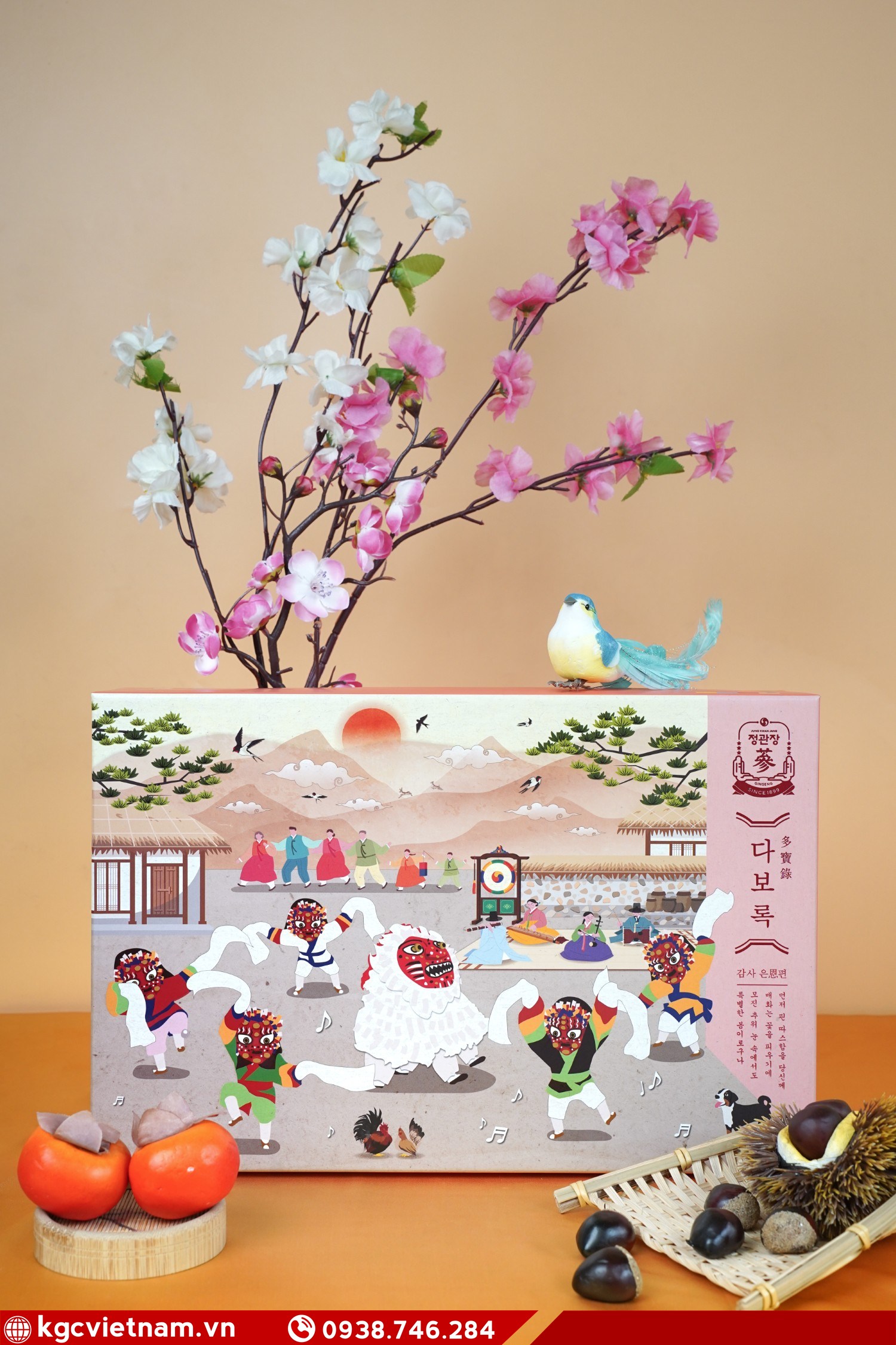 Hộp quà hồng sâm KGC Jung Kwan Jang An Khang Vĩnh Ninh cao cấp biếu người lớn tuổi