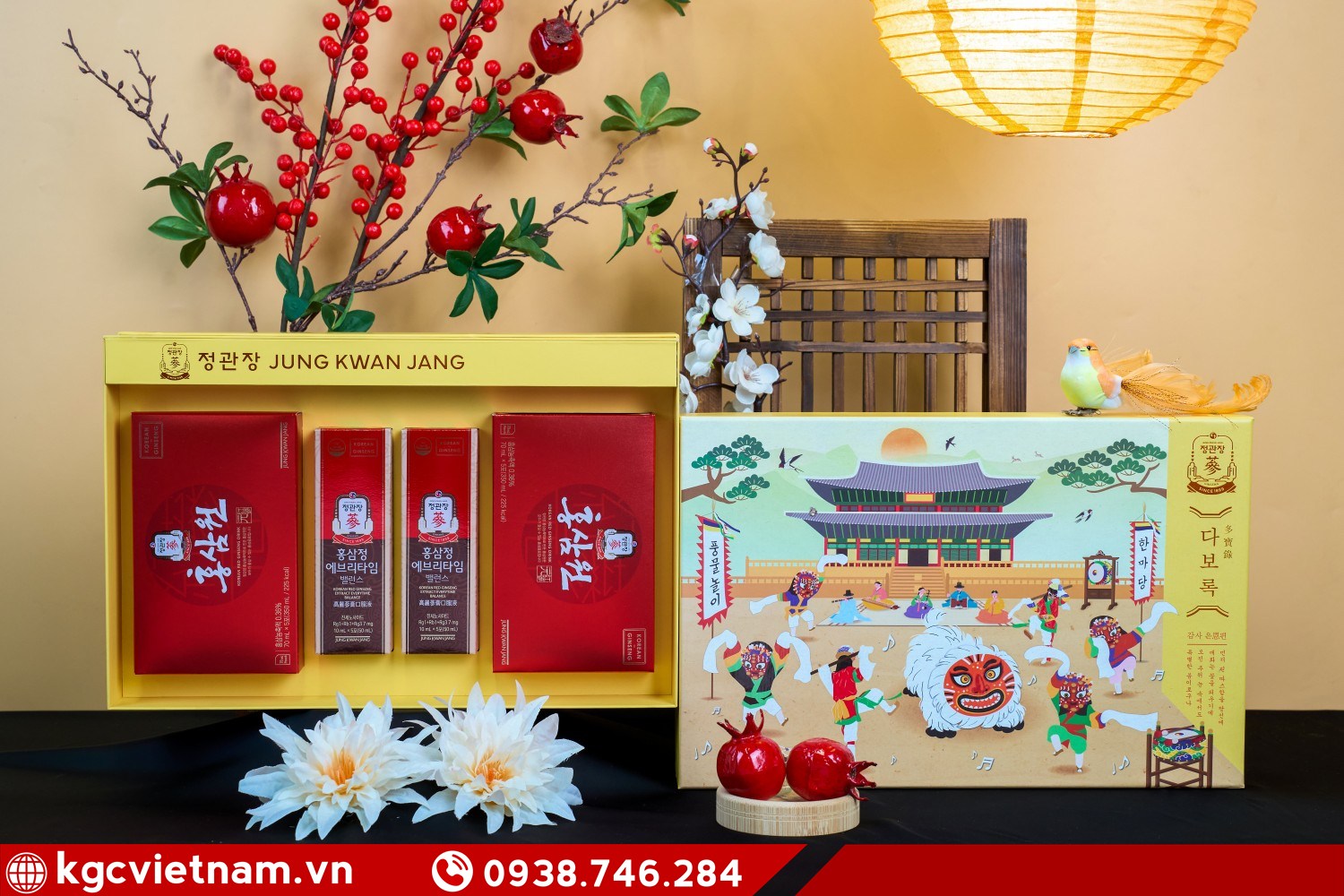 Bộ quà tặng hồng sâm KGC Jung Kwan Jang Lộc Thịnh Gia Khang chính hãng cao cấp