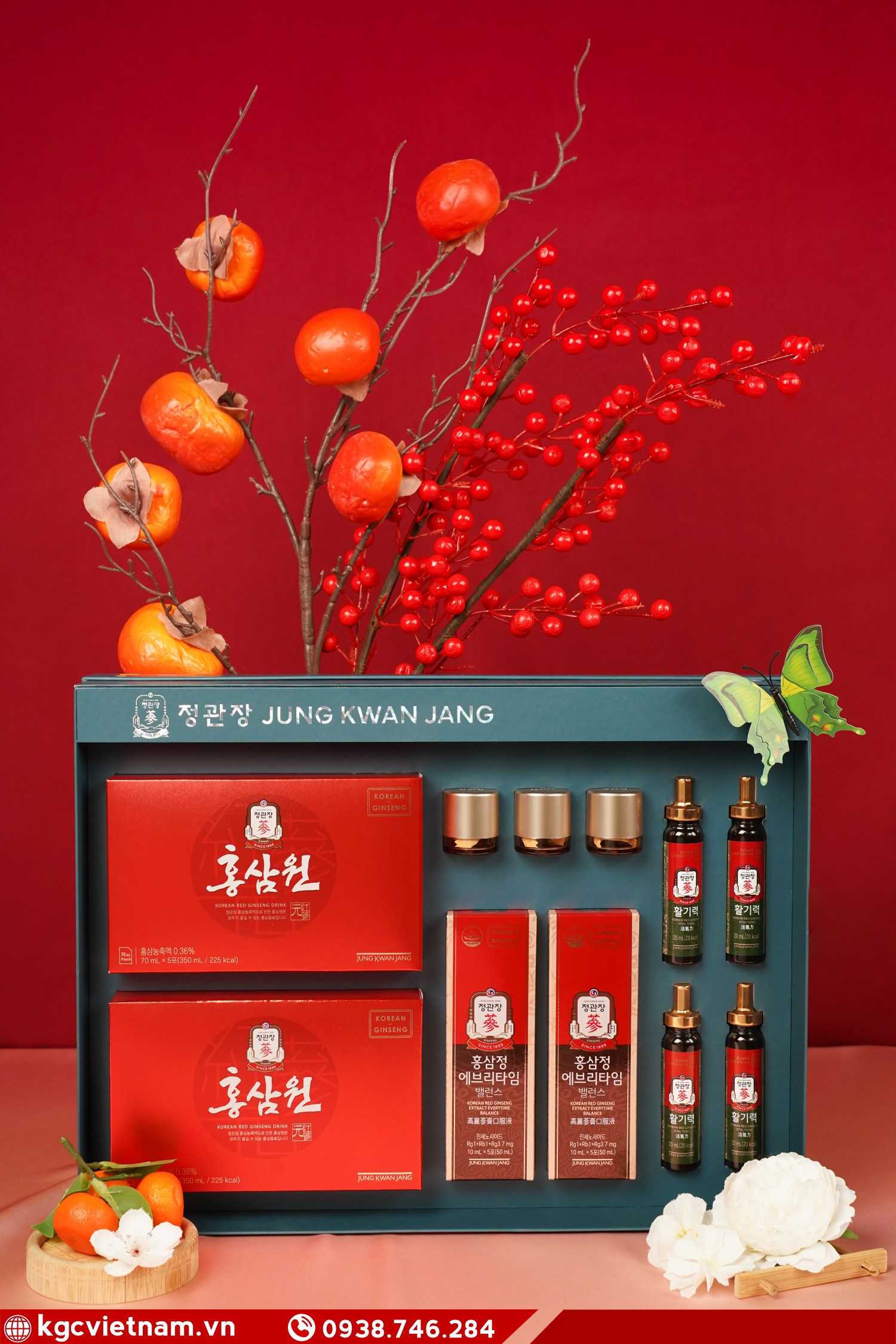 Set quà Tết sức khỏe 2026 KGC Jung Kwan Jang hồng sâm Hàn Quốc cao cấp