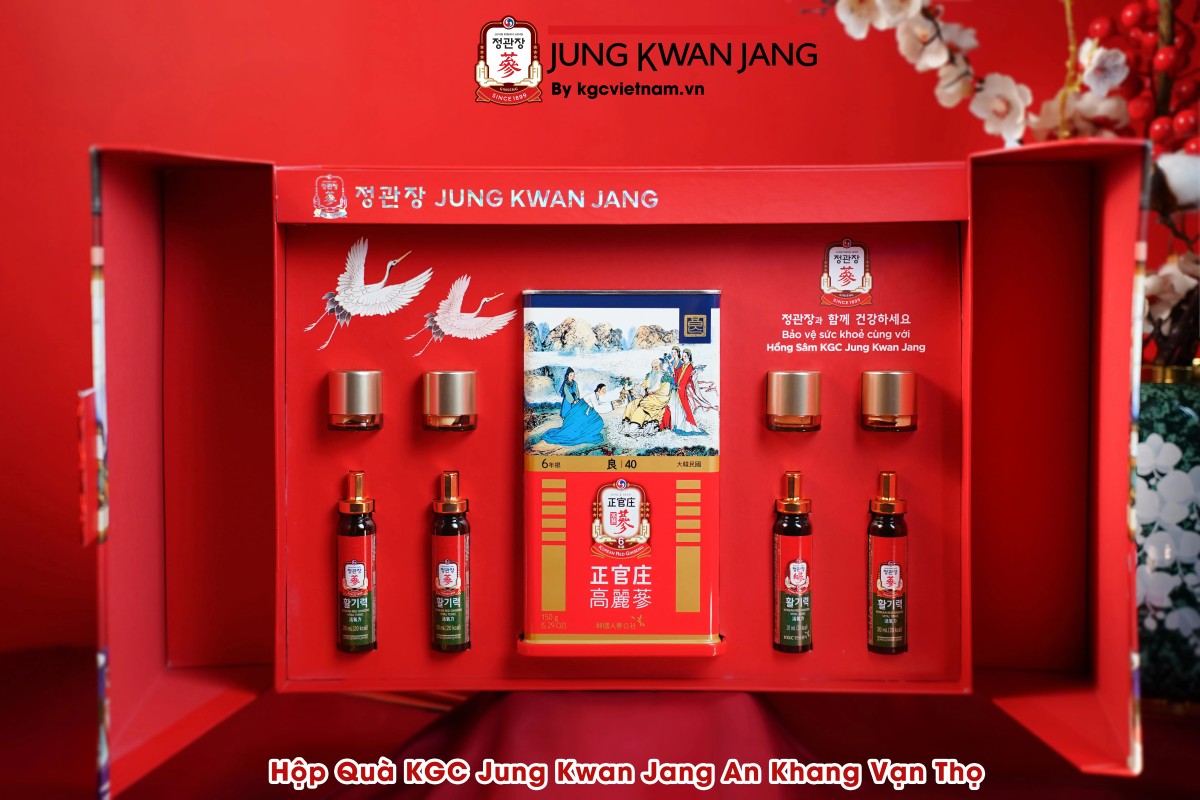Hình Ảnh Thực Tế Hộp Quà Biếu KGC Jung Kwan Jang VIP An Khang Vạn Thọ