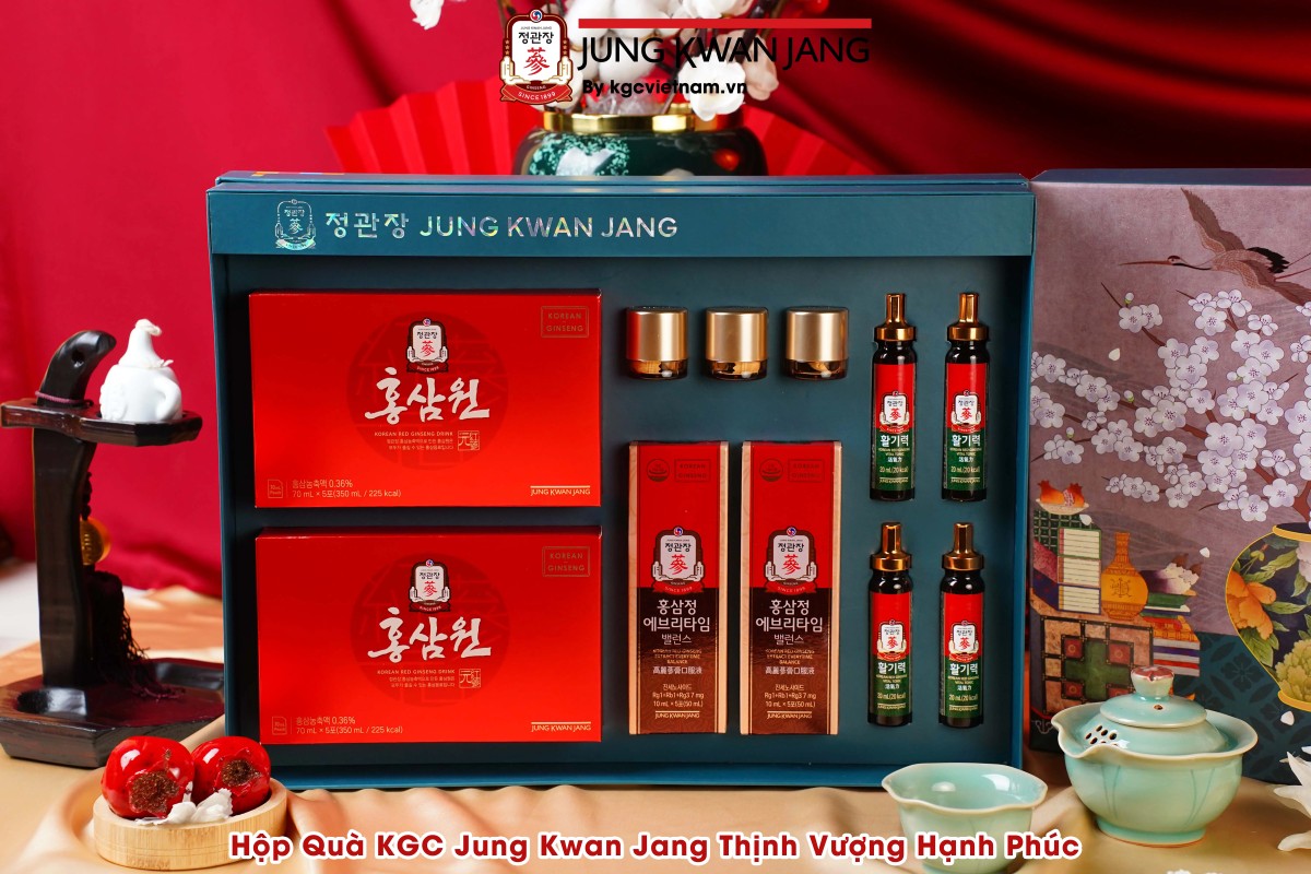 Hình Ảnh Thực Tế Hộp Quà Biếu KGC Jung Kwan Jang Thịnh Vượng Hạnh Phúc
