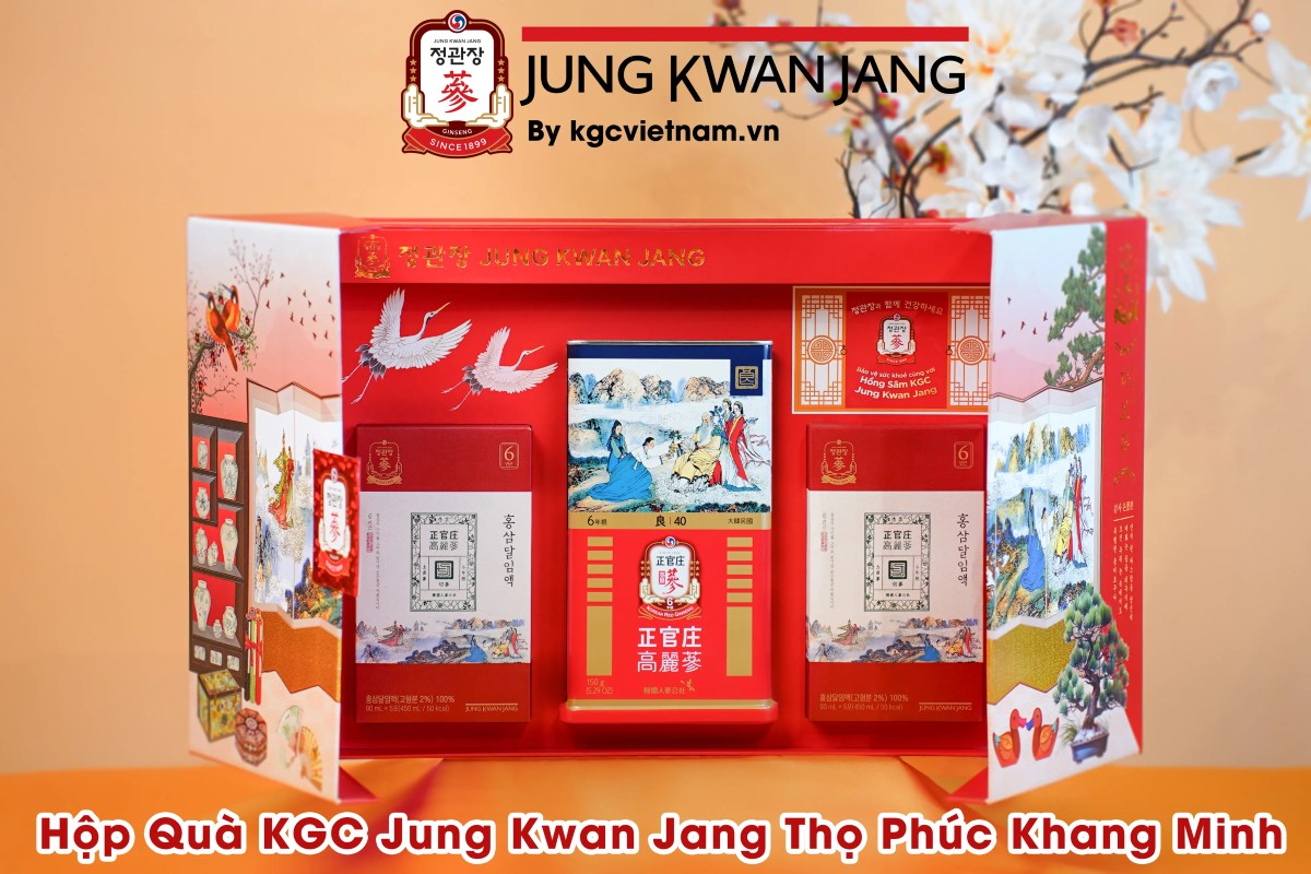 Hình Ảnh Thực Tế Hộp Quà Biếu KGC Jung Kwan Jang VIP Thọ Phúc Khang Minh