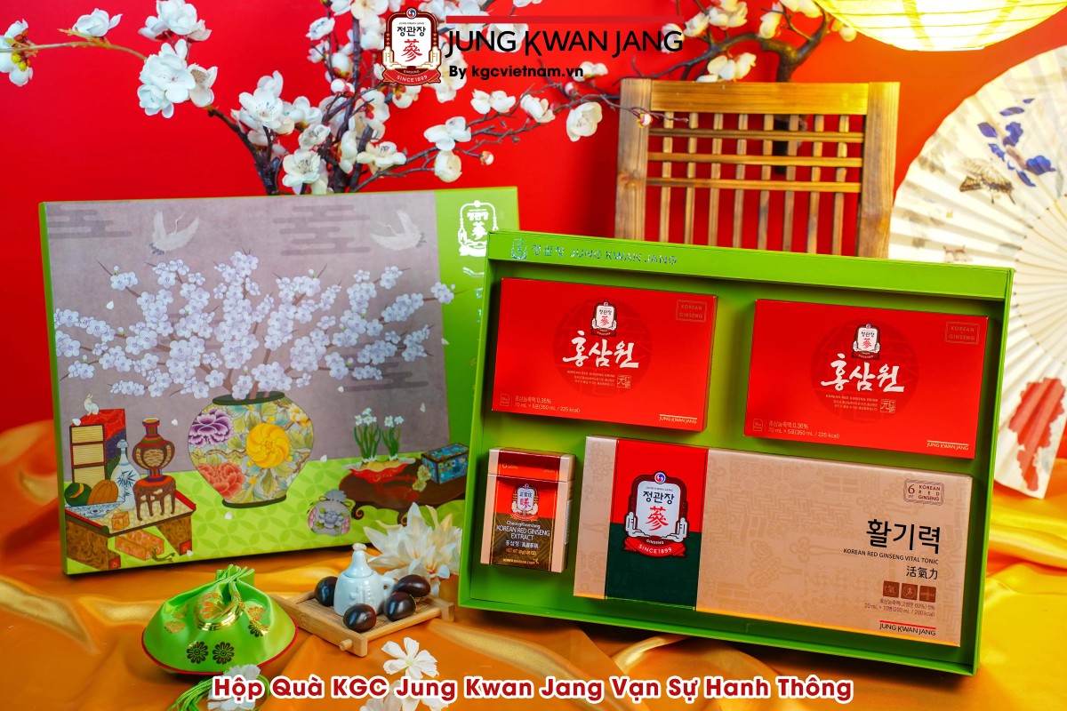 Hình Ảnh Thực Tế Hộp Quà Biếu KGC Jung Kwan Jang Vạn Sự Hanh Thông