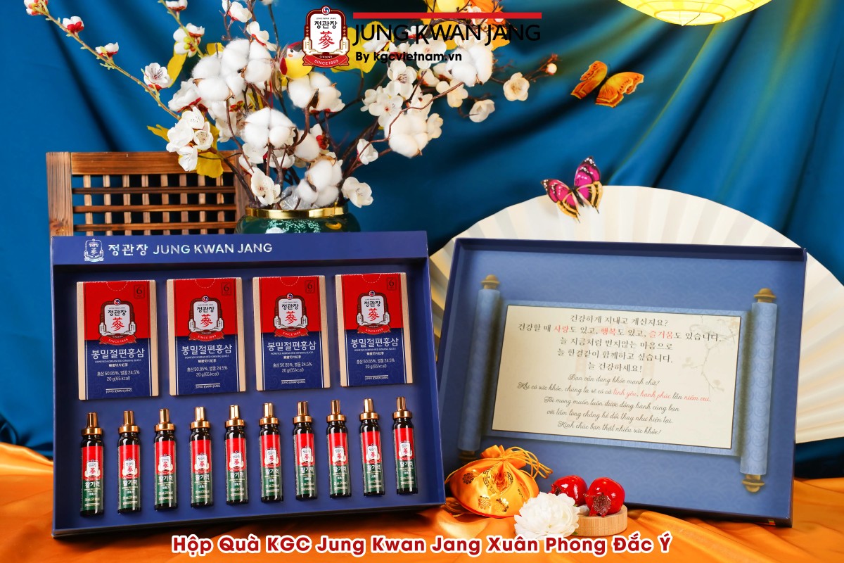 Hình Ảnh Thực Tế Hộp Quà Biếu KGC Jung Kwan Jang Xuân Phong Đắc Ý