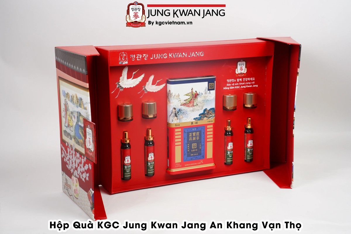 Hình Ảnh Thực Tế Hộp Quà Biếu KGC Jung Kwan Jang An Khang Vạn Thọ