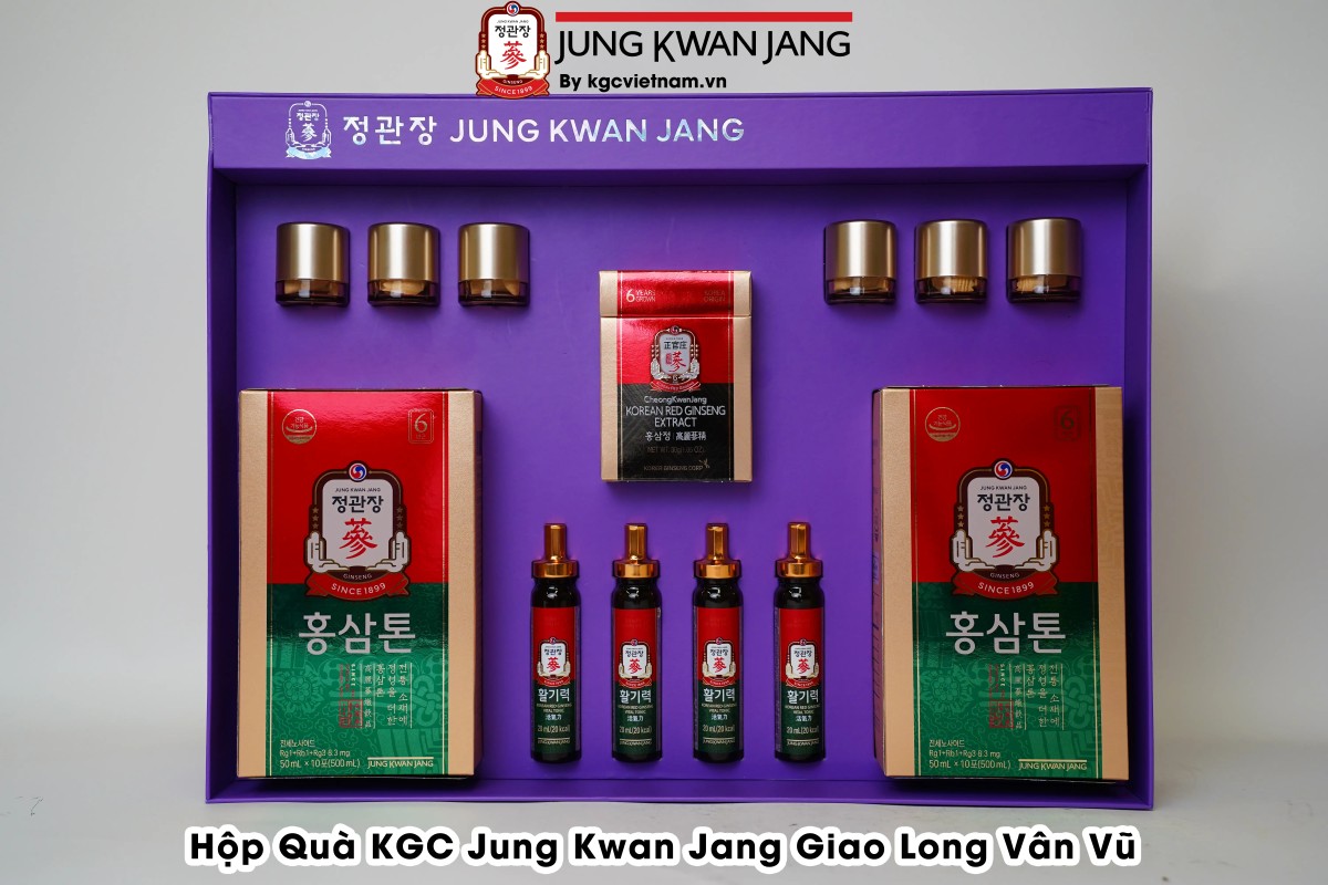 Hình Ảnh Thực Tế Hộp Quà Biếu KGC Jung Kwan Jang Giao Long Vân Vũ