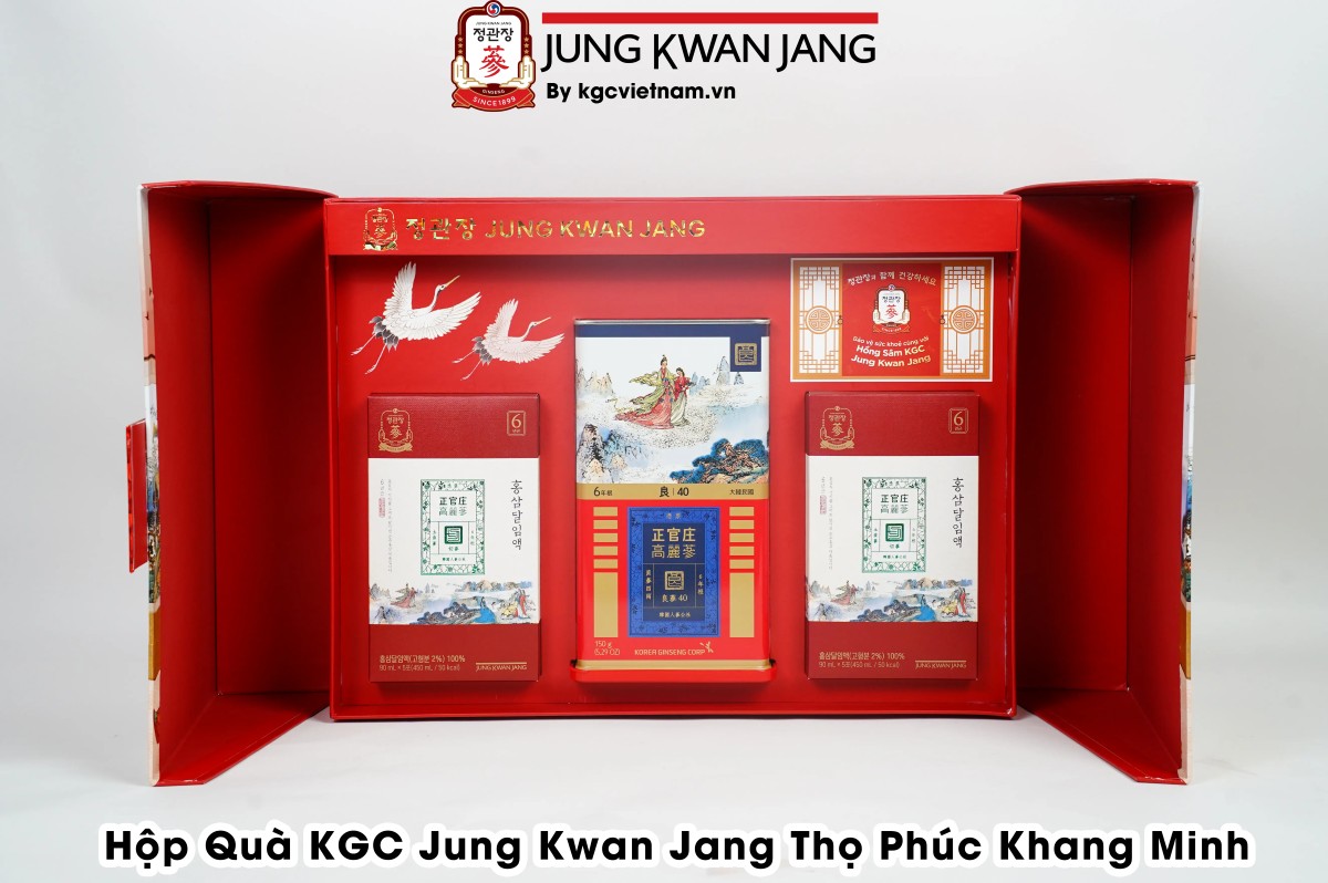 Hình Ảnh Thực Tế Hộp Quà Biếu KGC Jung Kwan Jang Thọ Phúc Khang Minh
