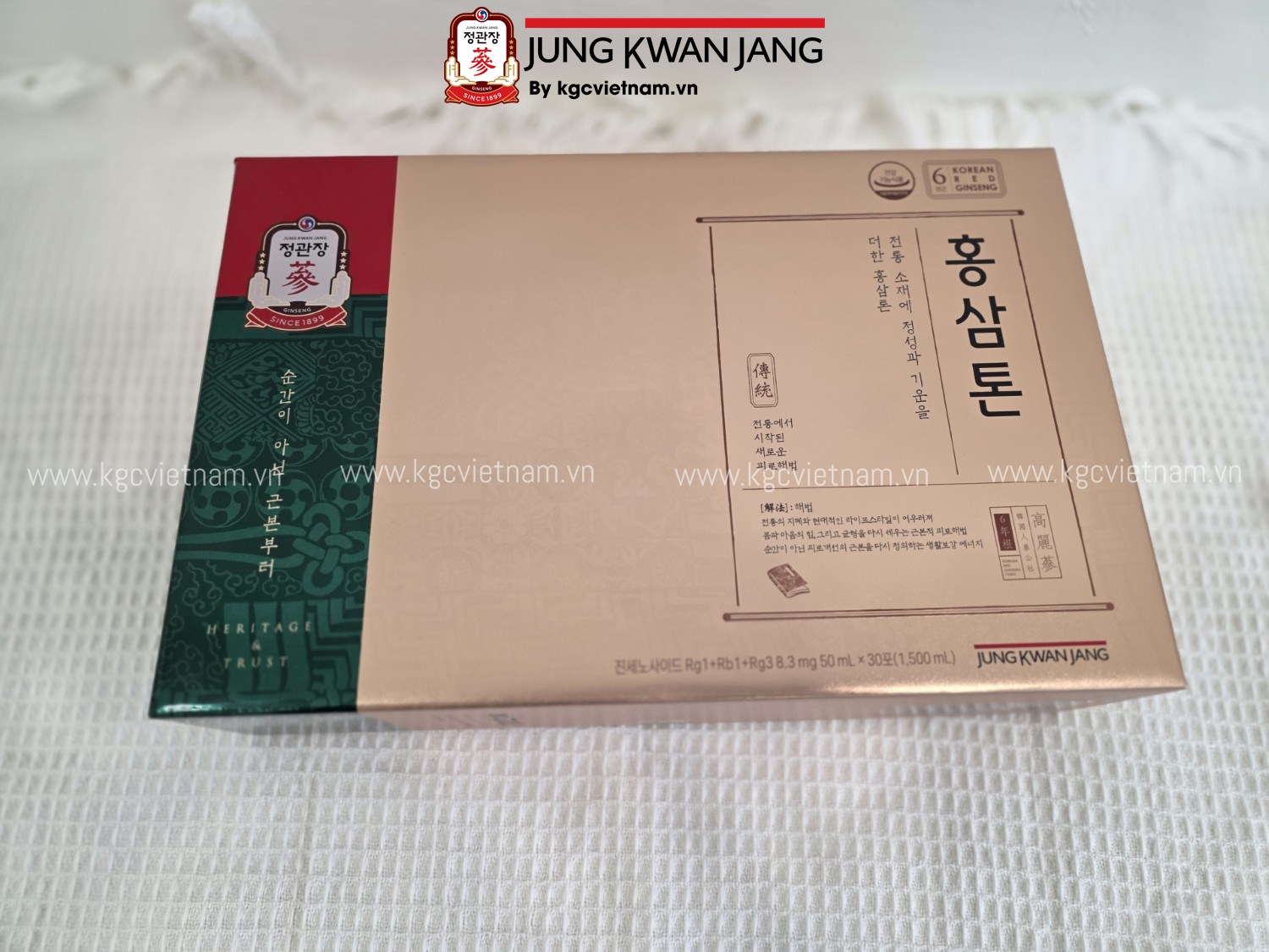 Hình ảnh hộp Nước Hồng Sâm Chính Phủ Tonic Mild KGC Jung Kwan Jang 50ml x 30 Gói chính hãng từ Hàn Quốc