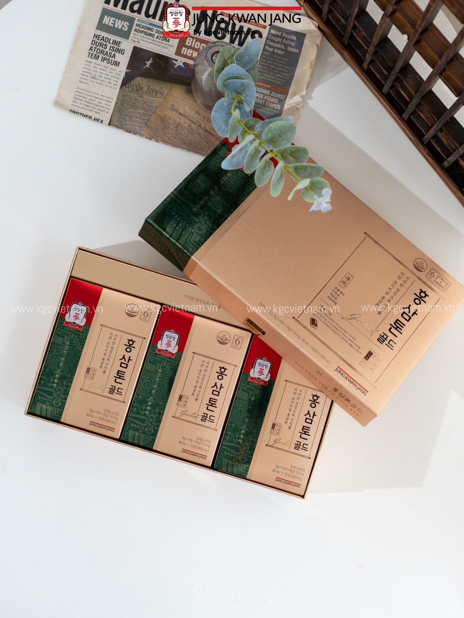 Hình ảnh sản phẩm Nước Hồng Sâm Chính Phủ Tonic Gold 40ml x 30 Gói dùng bồi bổ sức khỏe