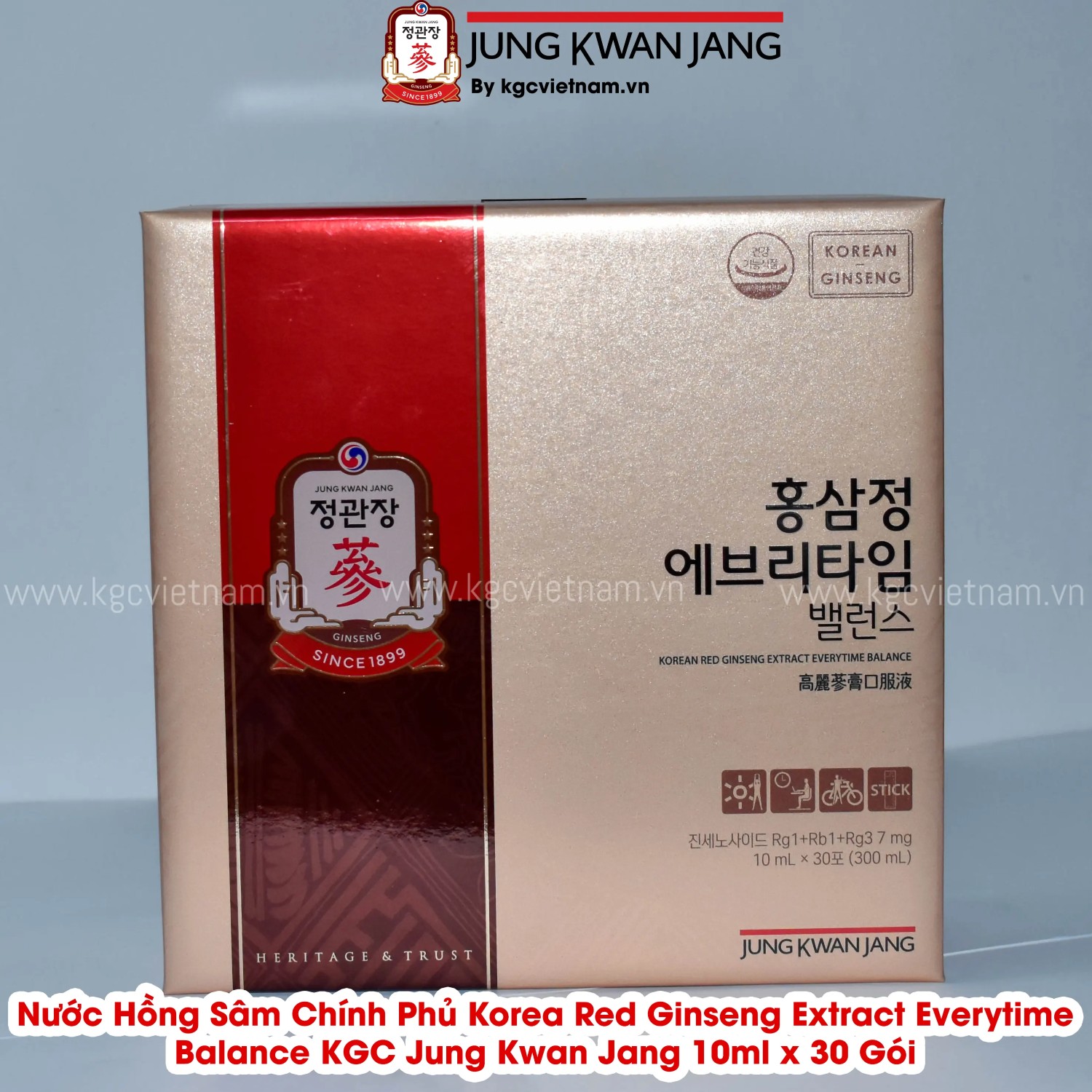 Nước Hồng Sâm Chính Phủ Korea Red Ginseng Extract Everytime KGC Jung Kwan Jang 10ml x 30 Gói