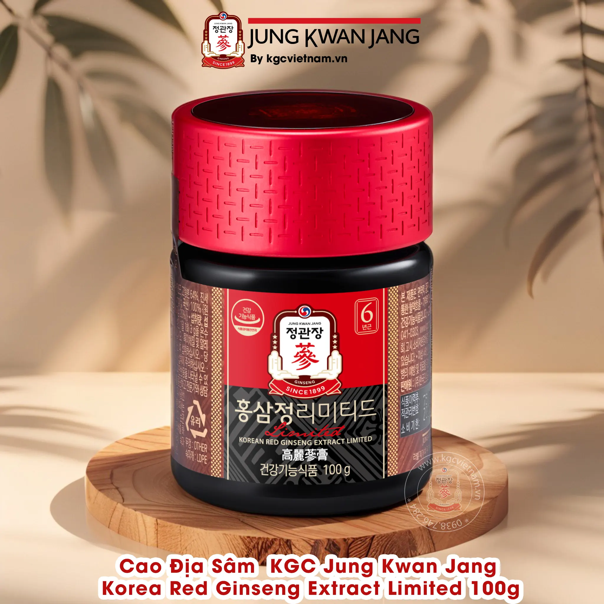 Hình Thực Tế Cao Địa Sâm  KGC Jung Kwan Jang  Korea Red Ginseng Extract Limited 100g