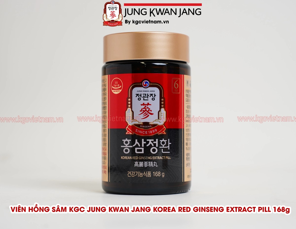 Hình Ảnh Thực Tế Viên Hồng Sâm Kgc Jung Kwan Jang Korea Red Ginseng Extract Pill 168g
