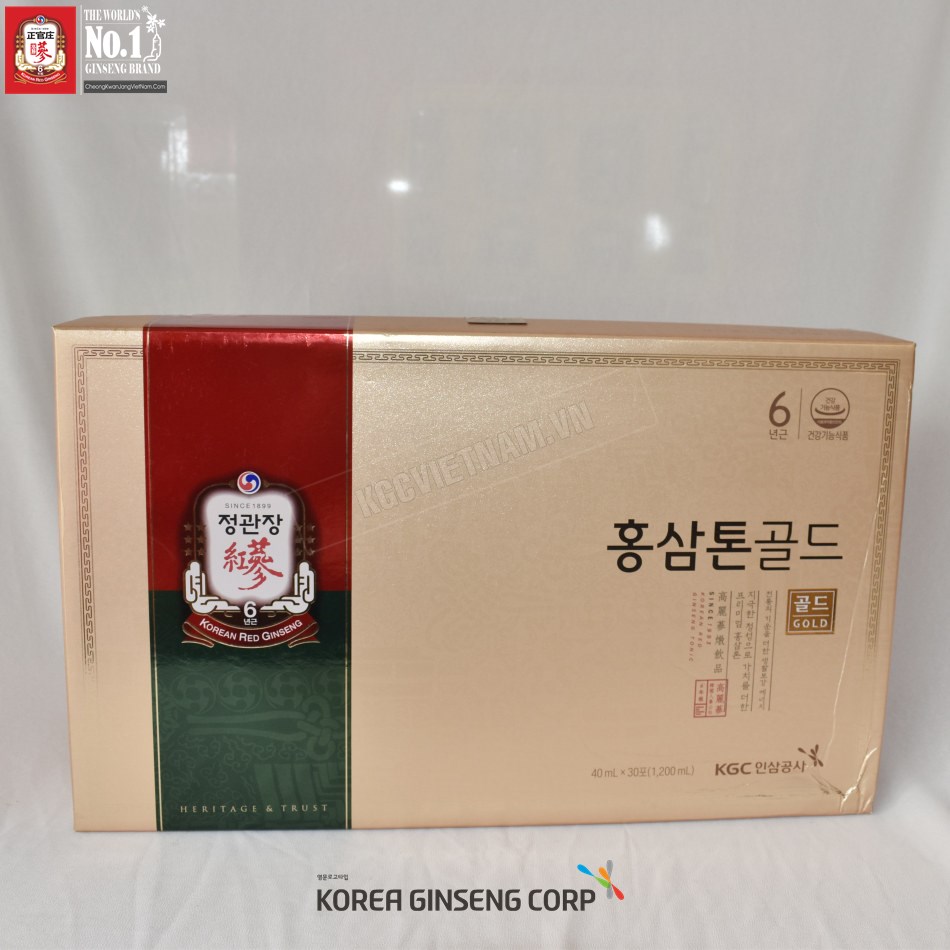 Nước hồng sâm Tonic Gold KGC 40ml x 30 gói