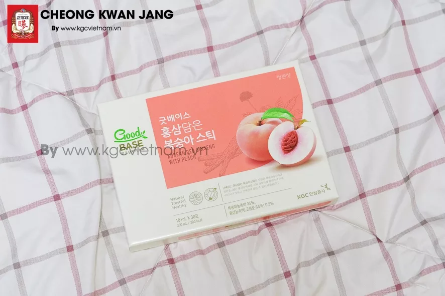 Nước hồng sâm GoodBase Đào KGC Cheong Kwan Jang 10ml x 30 gói - kgcvietnam.vn