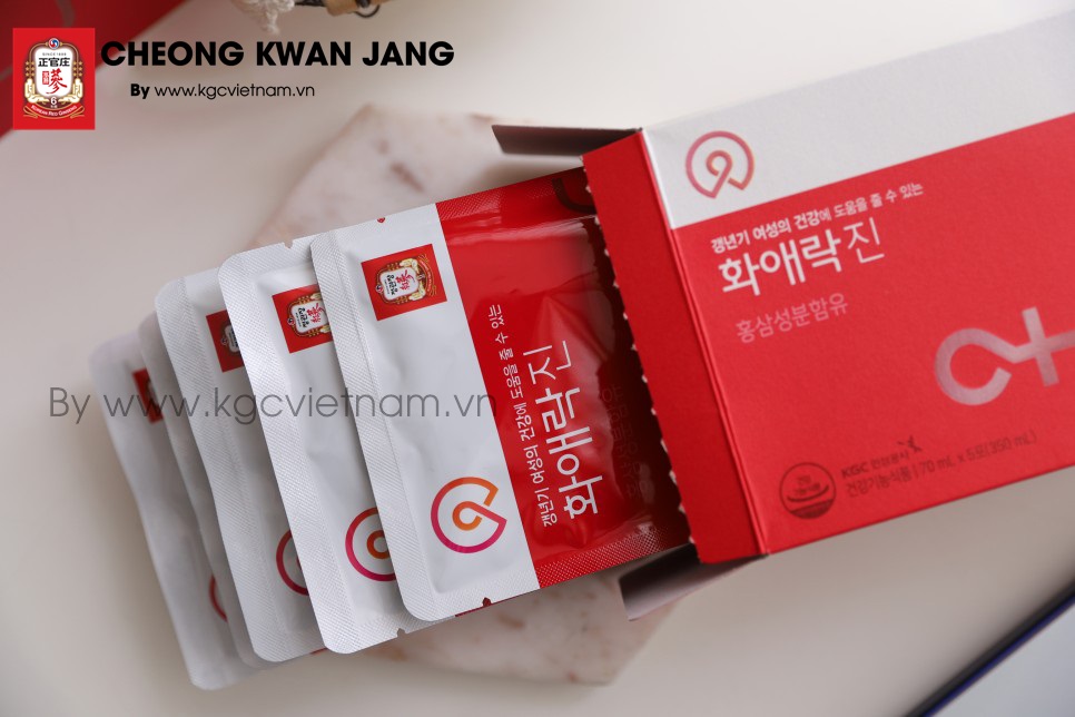 [Nước hồng sâm Cheong Kwan Jang] dành cho phụ nữ Hwa Ae Rak Jin 70ml x 30 gói
