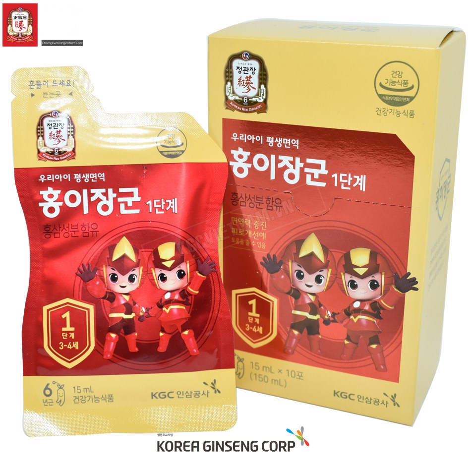 Nước hồng sâm chính phủ KGC Hàn Quốc dành cho trẻ em 30 gói số 1