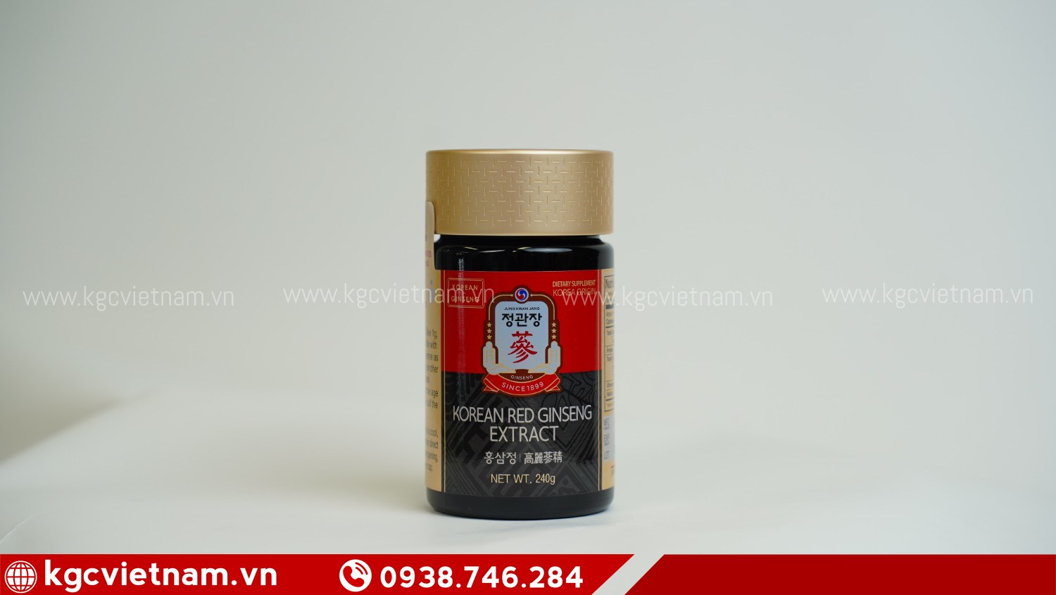 Cao hồng sâm Hàn Quốc KGC 240g hộp thủy tinh cao cấp