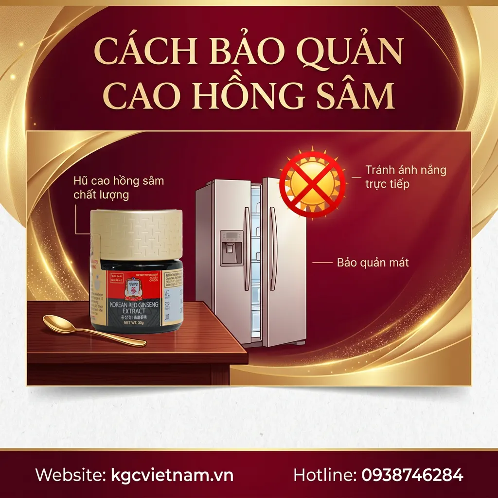 cách bảo quản cao hồng sâm