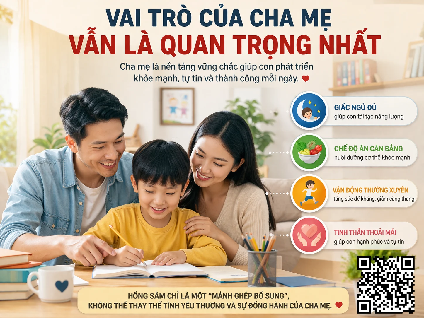 tăng đề kháng cho trẻ bằng hồng sâm