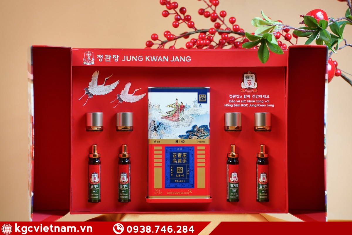 Hộp Quà Tết 2026 VIP An Khang Vạn Thọ KGC Jung Kwan Jang biếu tặng người lớn tuổi