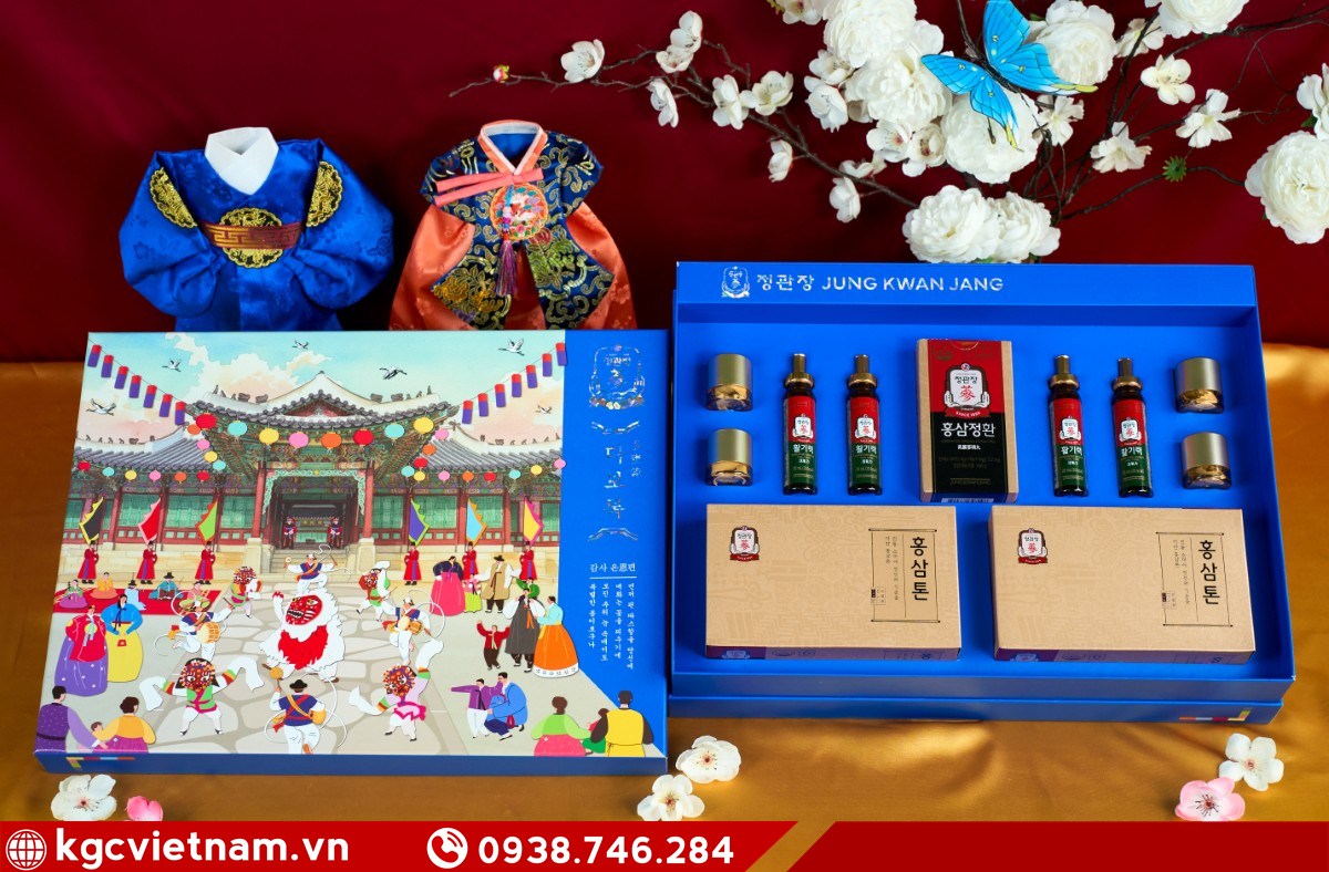 Hộp Quà Tết 2026 VIP Phú Quý Như Ý KGC Jung Kwan Jang cao cấp dành biếu tặng