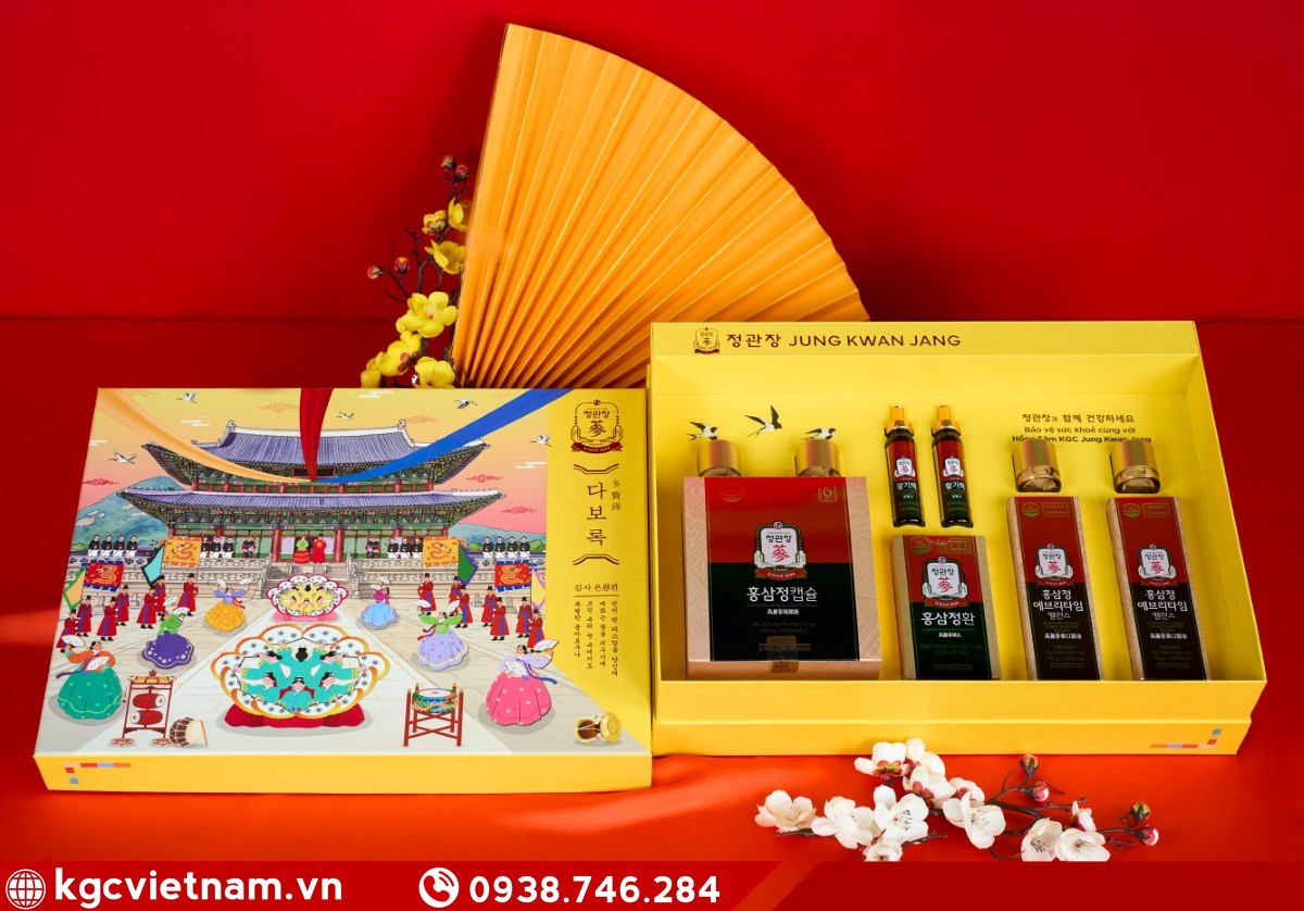 Hộp Quà Tết 2026 VIP Phúc Lộc Trường Xuân KGC Jung Kwan Jang sang trọng