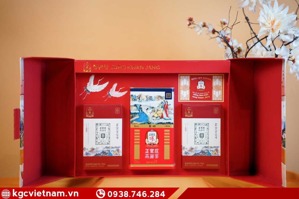 Hộp Quà Tết 2026 VIP Thọ Phúc Khang Ninh KGC Jung Kwan Jang chính hãng cao cấp