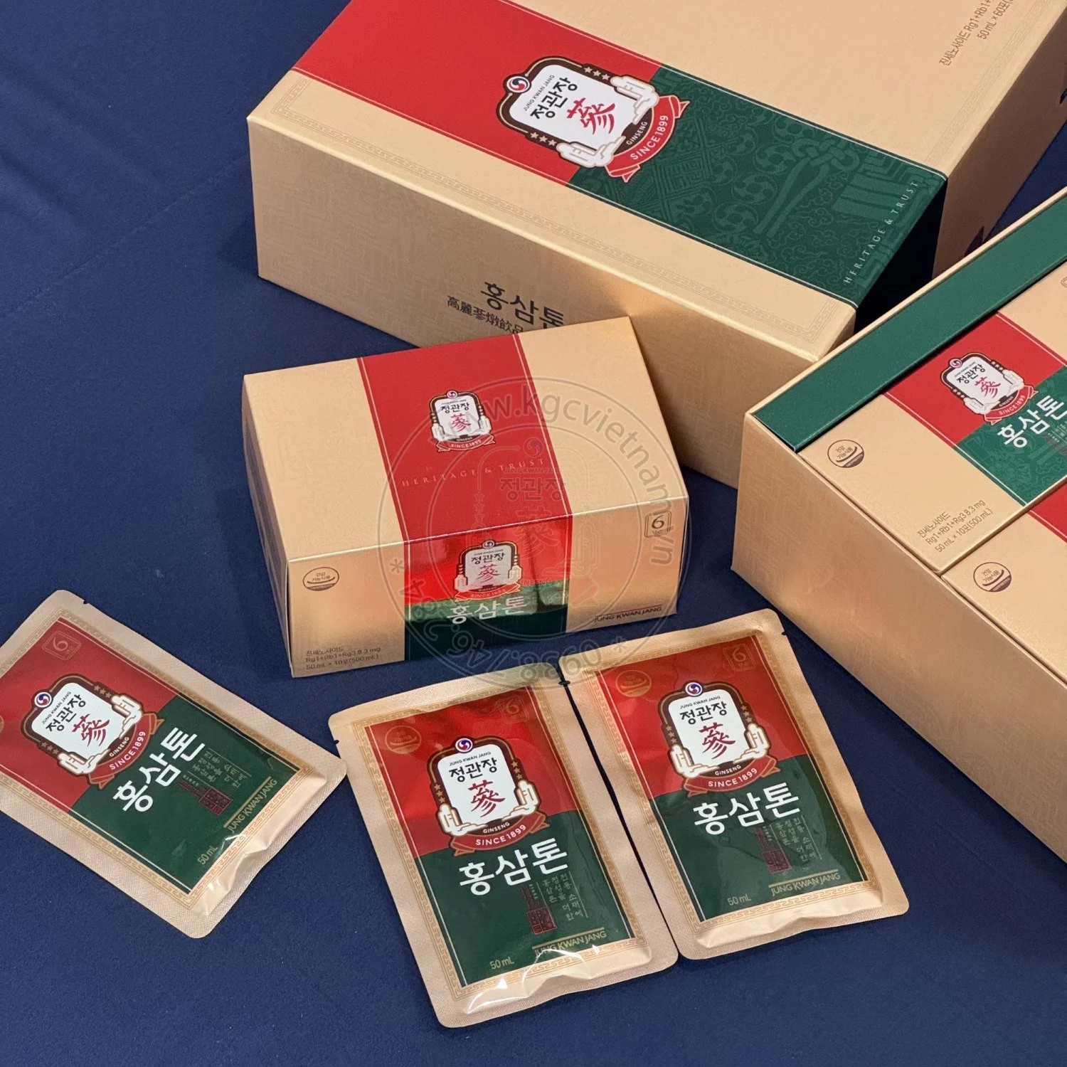 Nước Hồng Sâm KGC Jung Kwan Jang TONIC MILD Hàn Quốc 50ml x 60 Gói | kgcvietnam.vn