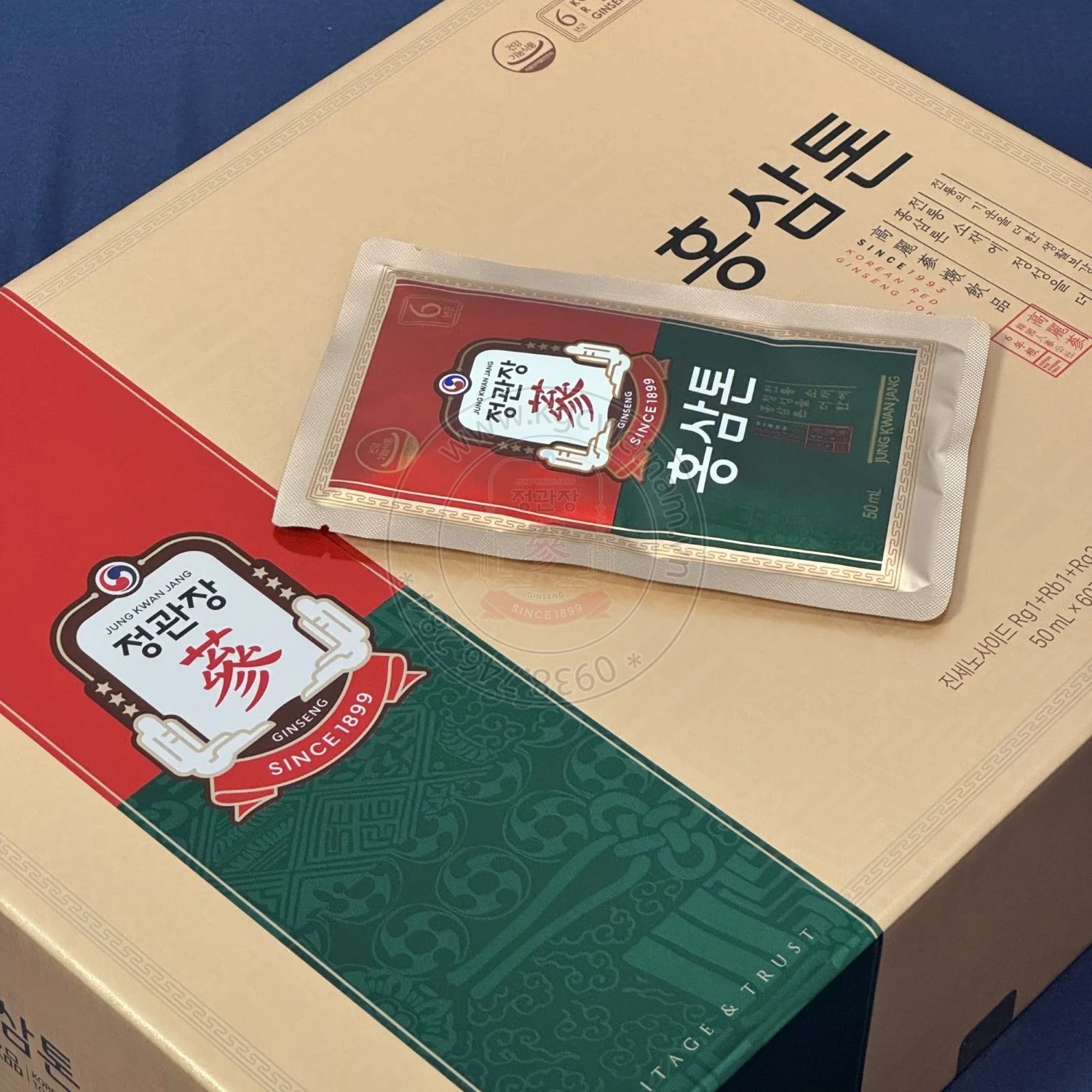 Nước Hồng Sâm Cheong Kwan Jang Nguyên Chất TONIC MILD Hàn Quốc 50ml x 60 Gói