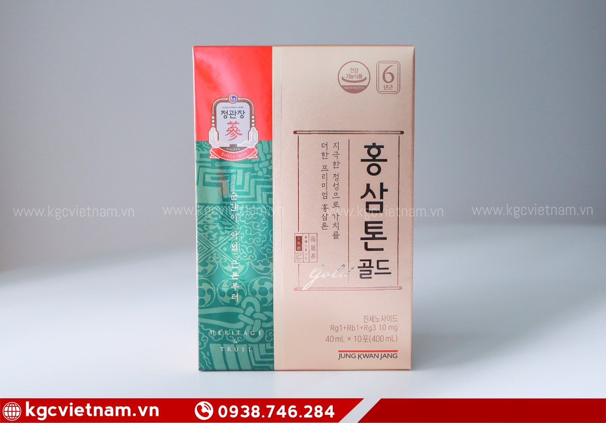 Hình Ảnh Gói Nước hồng sâm Tonic Gold KGC 40ml x 30 gói | kgcvietnam.vn