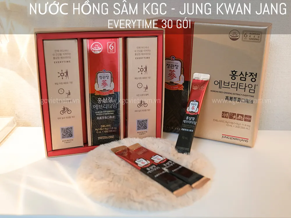 Hình Ảnh Chi Tiết Nước Hồng Sâm KGC Jung Kwan Jang Everytime 30 Gói