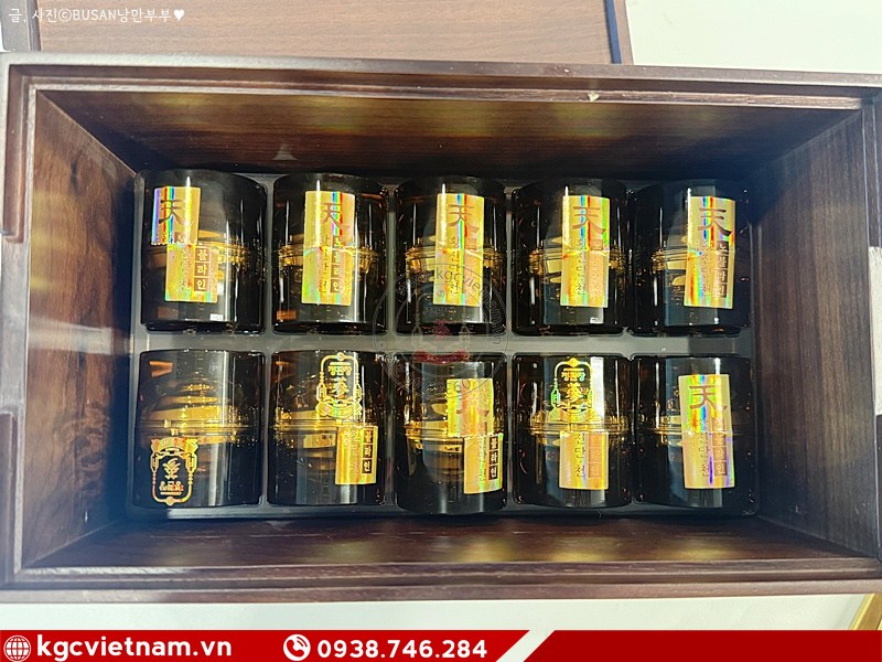 hình ảnh chi tiết viên thân sâm linh đan dát vàng