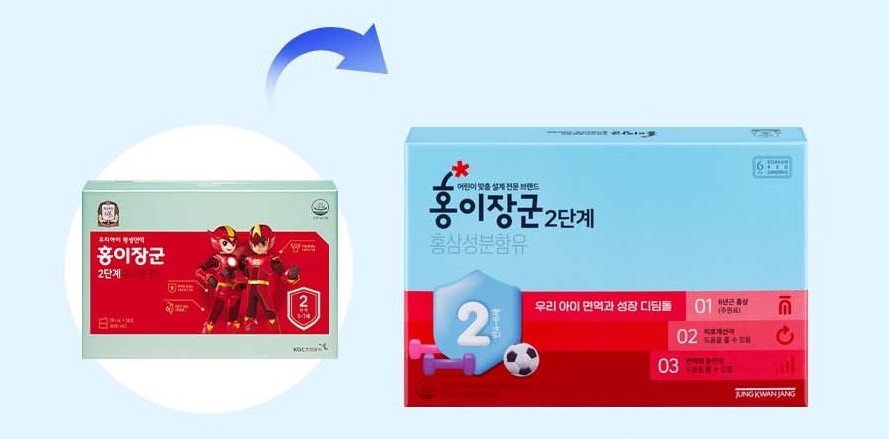 Nước hồng sâm trẻ em KGC Hàn Quốc 20ml x 30 gói số 2 | kgcvietnam.vn