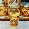 Bình rượu sâm điêu khắc thần kê đứng núi tiền bình 13,2 lít bình số 6