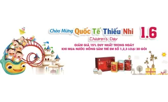 Giảm giá 15% nhân dịp 1/6 duy nhất hôm nay