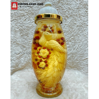 Bình rượu sâm điêu khắc chim khổng tước bình 15 lít bình số 14