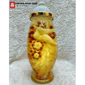 Bình rượu sâm điêu khắc chim khổng tước bình 15 lít bình số 14