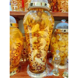 Bình rượu sâm điêu khắc cửu ngư quần hội bình 41 lít bình số 26