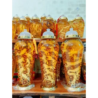 ình rượu sâm điêu khắc rồng may mắn bình 41 lít bình số 26