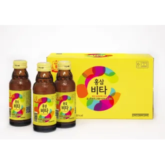 Nước uống tăng lực hồng sâm KGC Jung Kwan Jang Vita 100ml x 10 chai | kgcvietnam.vn