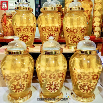 Rượu sâm điêu khắc Phúc Lộc Thọ bình 25 lít bình số 3