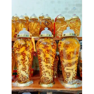 ình rượu sâm điêu khắc rồng may mắn bình 41 lít bình số 26