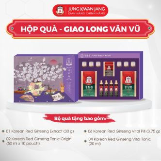 Hộp Quà Tặng Hồng Sâm Cao Cấp Jung Kwan Jang KGC GIAO LONG VÂN VŨ