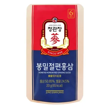 Hồng sâm lát tẩm mật ong Jung Kwan Jang 20g x 6 gói | kgcvietnam