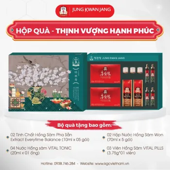 Hộp quà tặng hồng sâm cao cấp KGC Thịnh Vượng Hạnh Phúc | kgcvietnam.vn