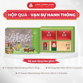 Hộp Quà Tặng Hồng Sâm Cao Cấp KGC Jung Kwan Jang Vạn Sự Hanh Thông | kgcvietnam.vn