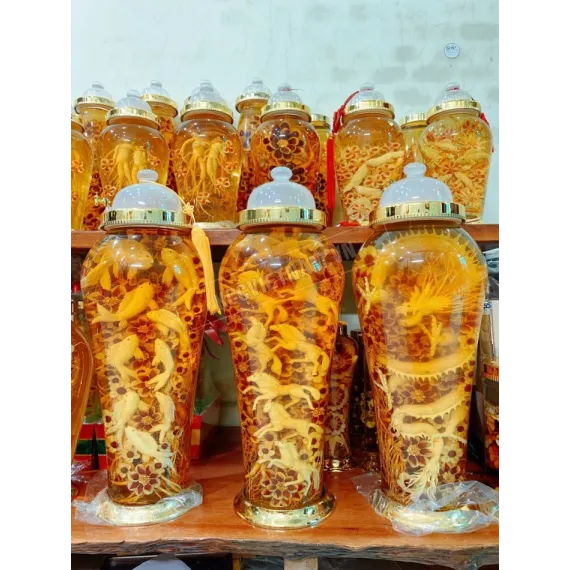 ình rượu sâm điêu khắc rồng may mắn bình 41 lít bình số 26