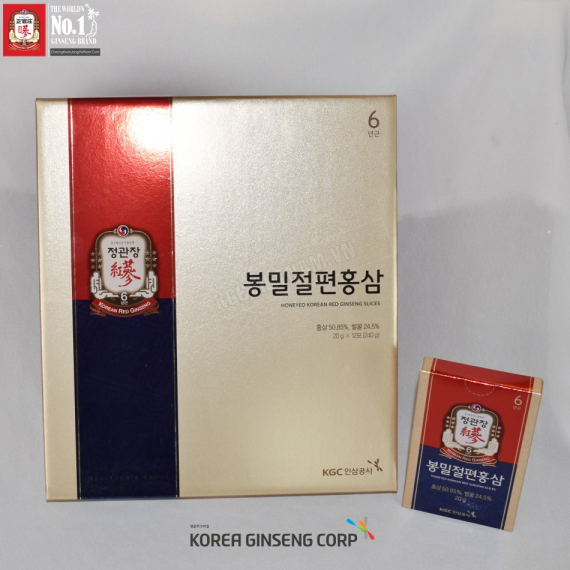 Hồng sâm lát tẩm mật ong KGC Jung Kwan Jang 20g x 12 gói | kgcvietnam.vn