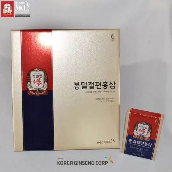 Hồng sâm lát tẩm mật ong KGC Jung Kwan Jang 20g x 12 gói | kgcvietnam.vn