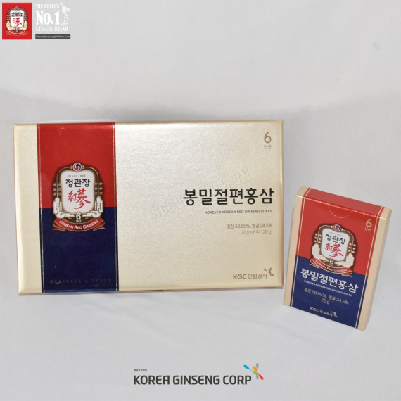 Hồng sâm lát tẩm mật ong Jung Kwan Jang 20g x 6 gói | kgcvietnam
